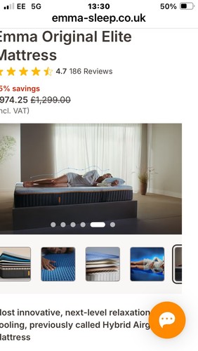 Emma hybrid original mattress - emma,