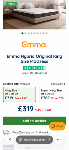 Emma premium mattress king - emma, mattress-